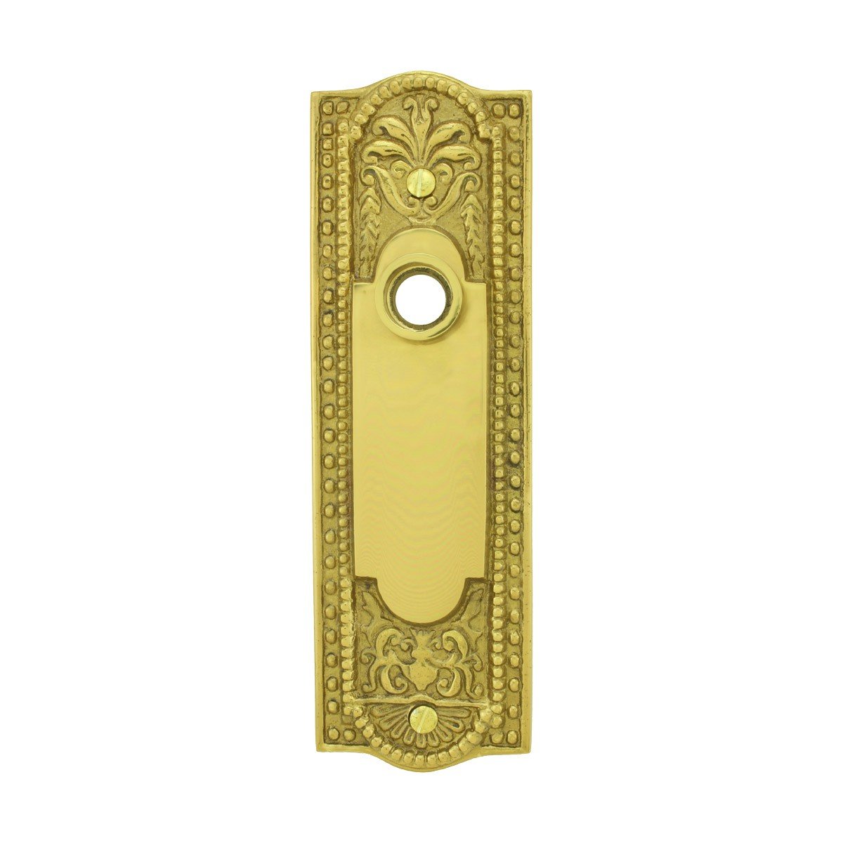 Renovators Supply Manufacturing Door Back Plate Brass 7 1/4